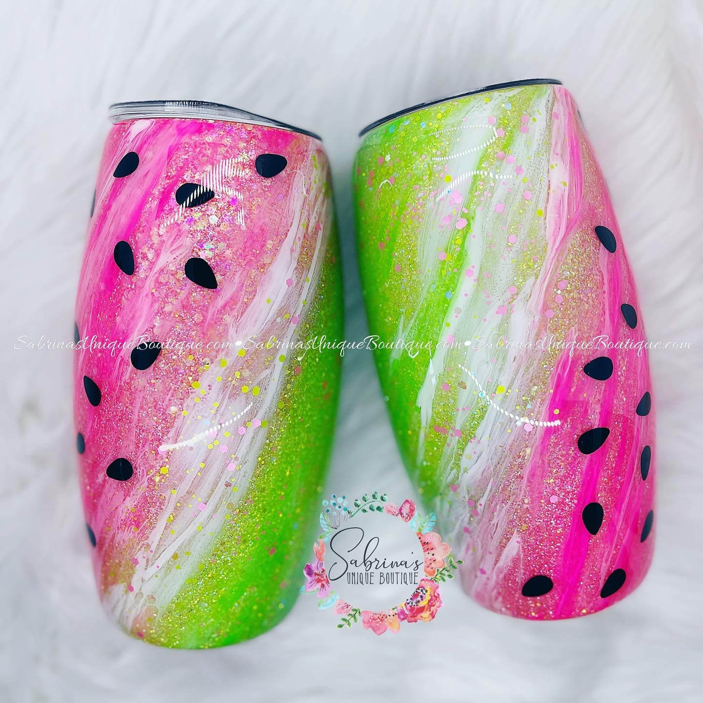 Watermelon Sugar Nails, Pink Sparkly Glitter Nails